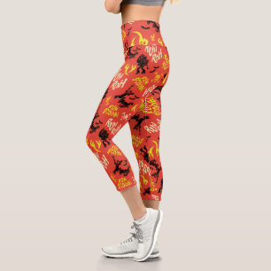 Scooby-Doo Ruh Roh Run Scoob! Muster Capri Leggings