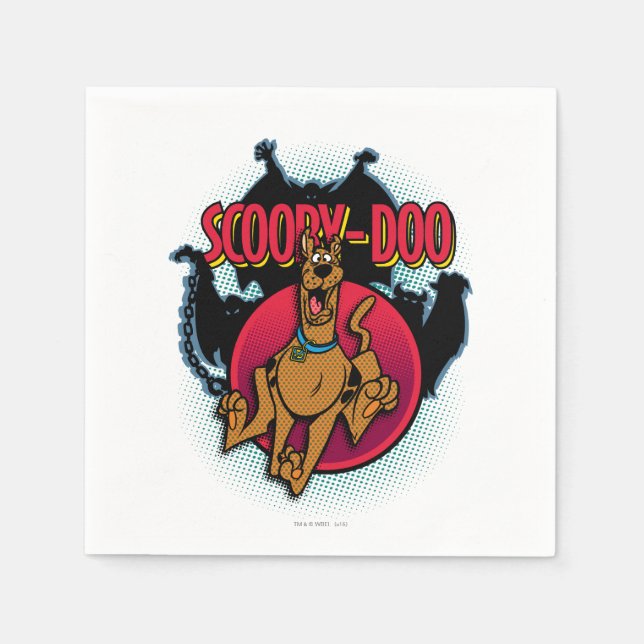 Scooby-Doo Running From Ghosts Graphic Serviette (Vorderseite)