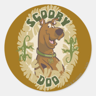Scooby-Doo Safari Grafik Runder Aufkleber