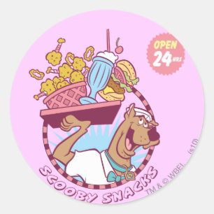 Scooby-Doo "Scooby Snacks" Runder Aufkleber