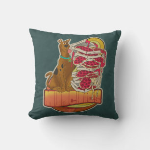 Scooby-Doo   Stapel von Pizza "Munchies" Grafik Kissen
