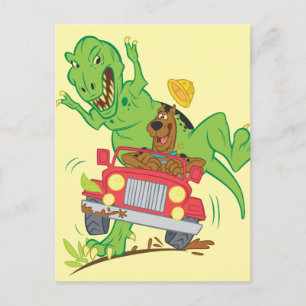 Scooby-Doo T-Rex-Angriff Postkarte