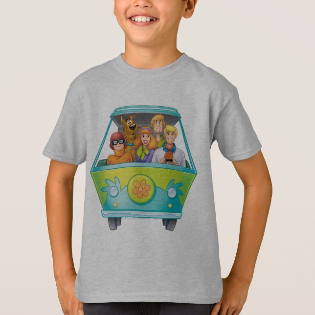 Scooby Doo & The Gang Mystery Machine Airbrush T-Shirt (Vorderseite)