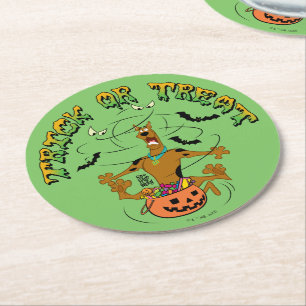 Scooby-Doo Trick der Leckerei Runder Pappuntersetzer