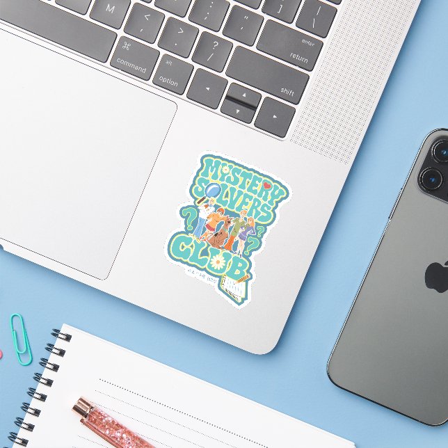 Scooby-Doo und die Gang "Mystery Solvers Club" Aufkleber (Laptop mit iPhone)