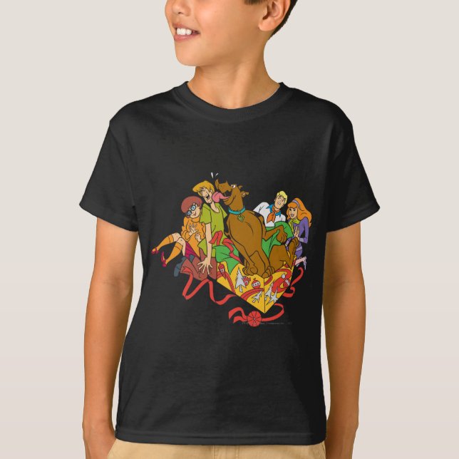 Scooby-Doo und Gang Christmas T-Shirt (Vorderseite)