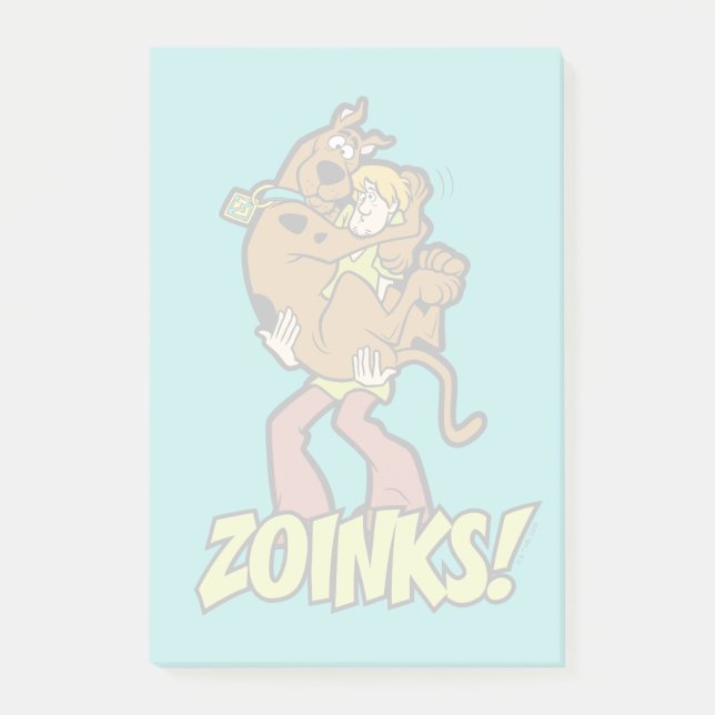 Scooby-Doo und Shaggy Zoinks! Post-it Klebezettel (Vorderseite)
