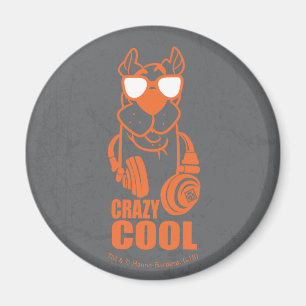 Scooby-Doo "verrückte coole" Kopfhörer-Grafik Magnet