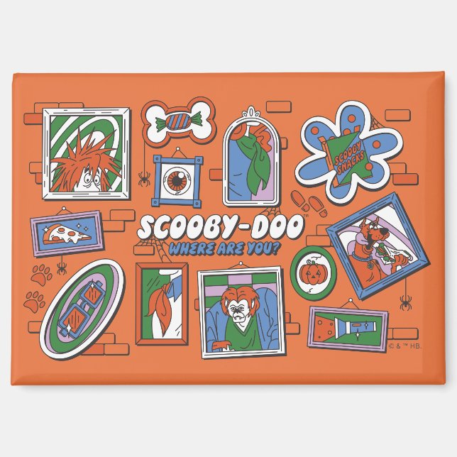 Scooby-Doo Wall of Halloween Picture Frames Magnet (Vorderseite)