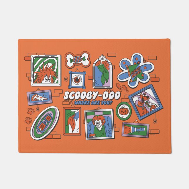 Scooby-Doo-Wand aus Halloween-Bilderrahmen Fußmatte (Vorderseite)