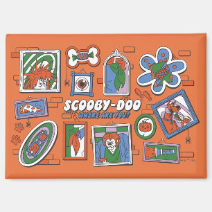 Scooby-Doo-Wand aus Halloween-Bilderrahmen Magnet