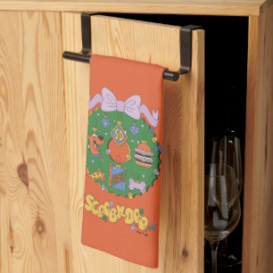 Scooby-Doo-Weihnachts-Snack-Kranz Grafik Geschirrtuch