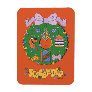 Scooby-Doo-Weihnachts-Snack-Kranz-Grafik Magnet