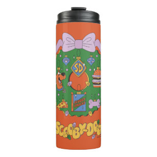 Scooby-Doo-Weihnachts Snack-Kranz Grafik Thermosbecher