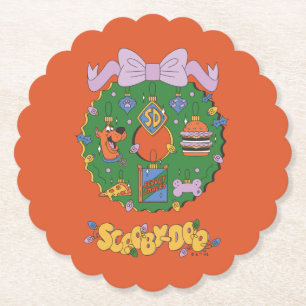 Scooby-Doo-Weihnachts-Snack-Kranz-Grafik Untersetzer
