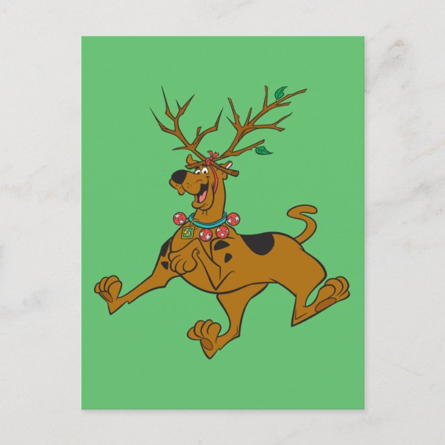 Scooby-Doo Weihnachtsfeiertag Antlers Feiertagspostkarte (Vorderseite)
