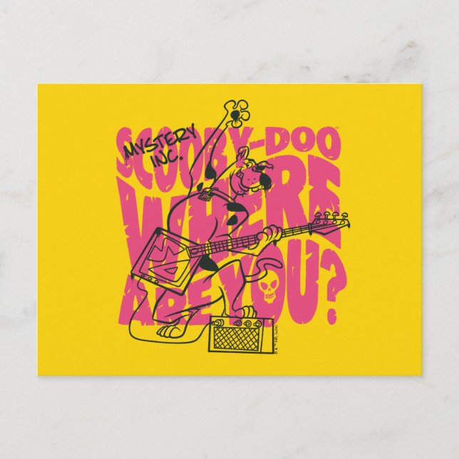Scooby Doo Wo bist du Punk Gitarre Riff? Postkarte (Vorderseite)