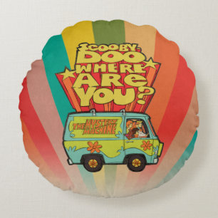 Scooby-Doo   "Wo sind Sie?" Retro Cartoon Van Rundes Kissen