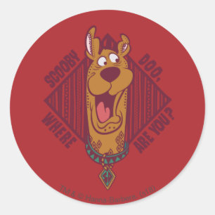 Scooby-Doo Wo sind Sie Tribal Graphic Runder Aufkleber
