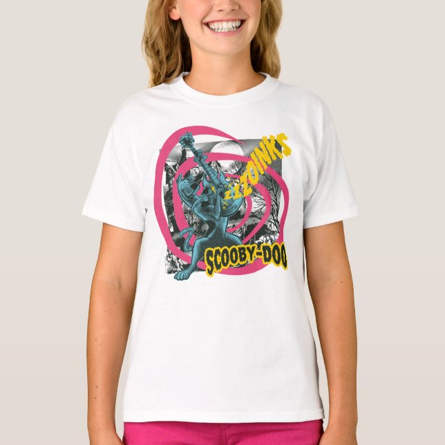 Scooby-Doo Zoinks Punk Guitar Graphic T-Shirt (Vorderseite)