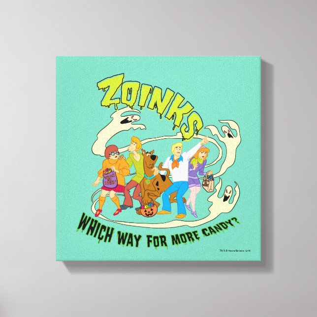 Scooby-Doo | Zoinks Welcher Weg für mehr Süßigkeit Leinwanddruck (Vorderseite)