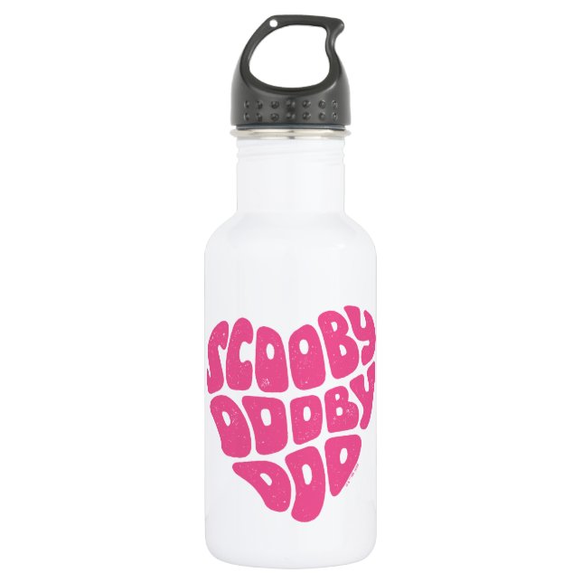 Scooby Dooby Doo Heart Edelstahlflasche (Vorderseite)