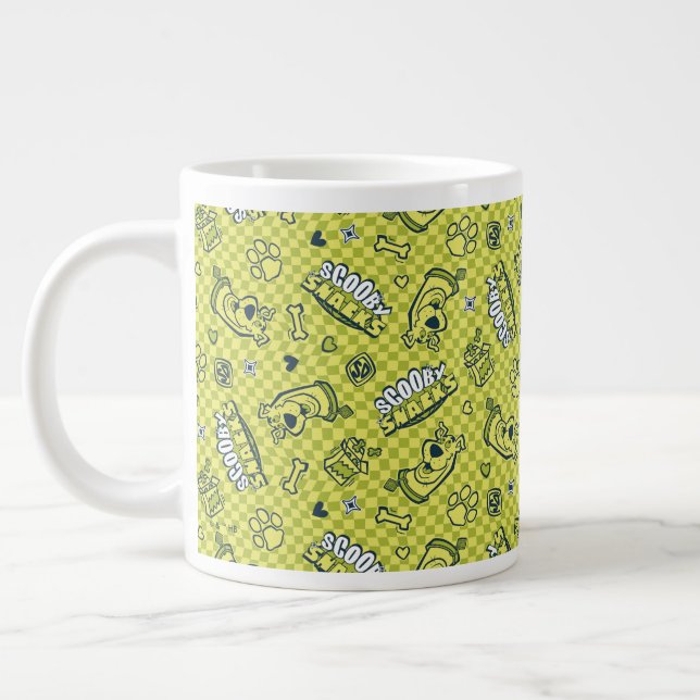 Scooby Snacks Galore Schachbrett Pattern Jumbo-Tasse (Links)