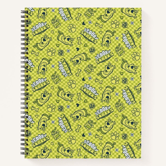 Scooby Snacks Galore Schachbrett Pattern Notizbuch (Vorderseite)