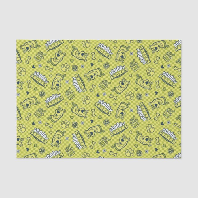 Scooby Snacks Galore Schachbrett Pattern Seidenpapier (Vorderseite)