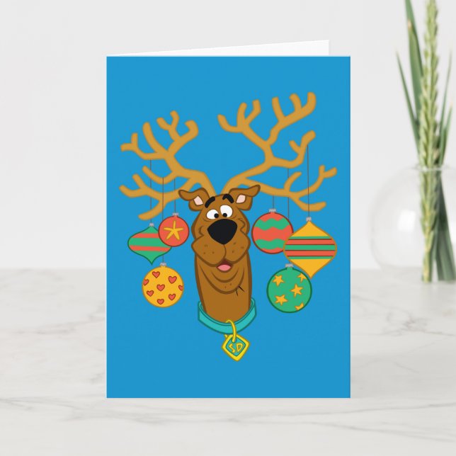 Scooby the Reindeer Feiertagskarte (Vorderseite)