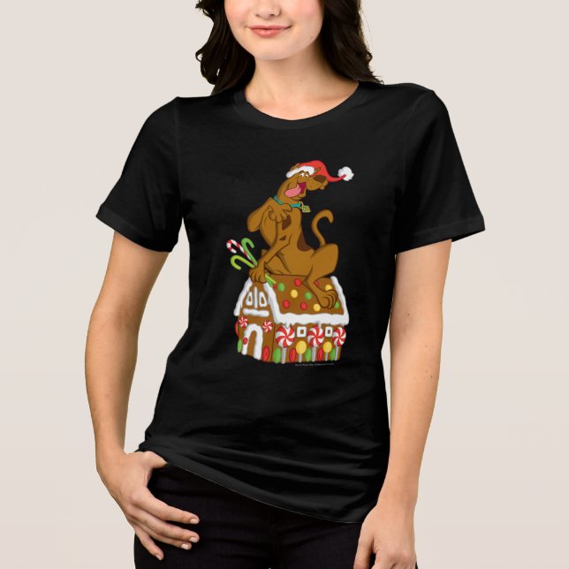 Scooby und Gingerbrett House Tri-Blend Shirt (Vorderseite)
