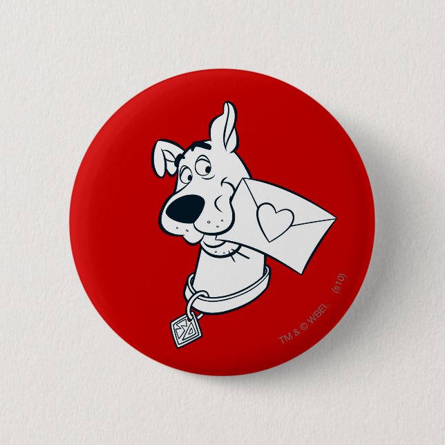 Scooby Valentinstag Button (Vorderseite)