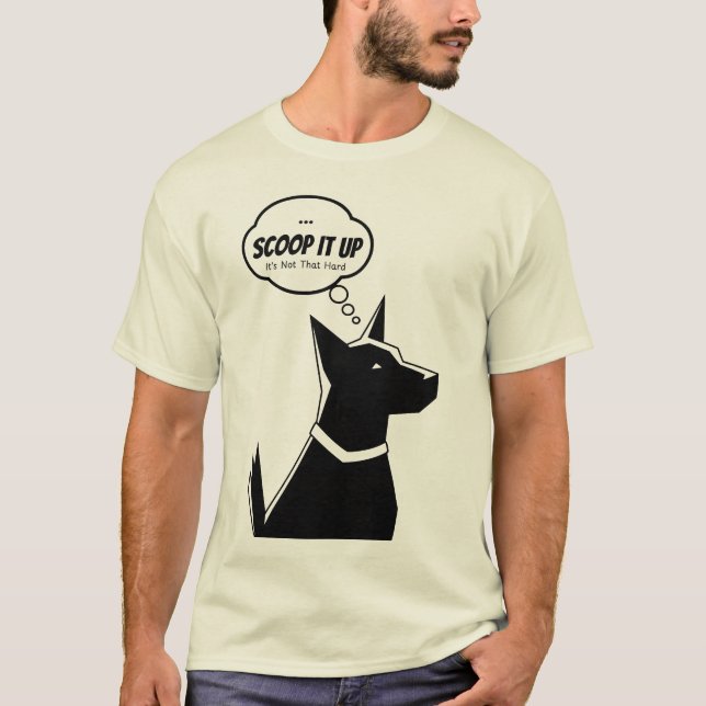 SCOOP IT UP Hunde Erinnerung T-Shirt (Vorderseite)