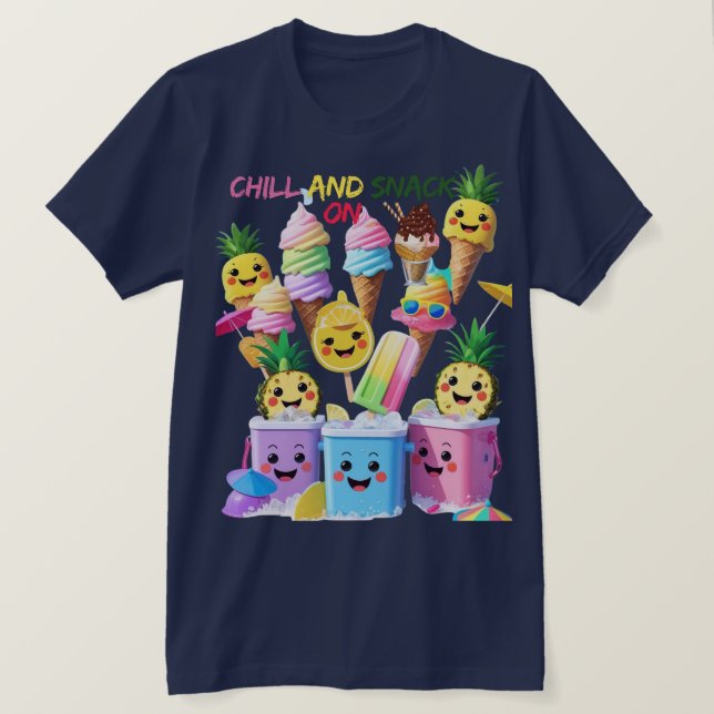 Scoop, Sip, Smile – Summer Treats Tee (Design vorne)