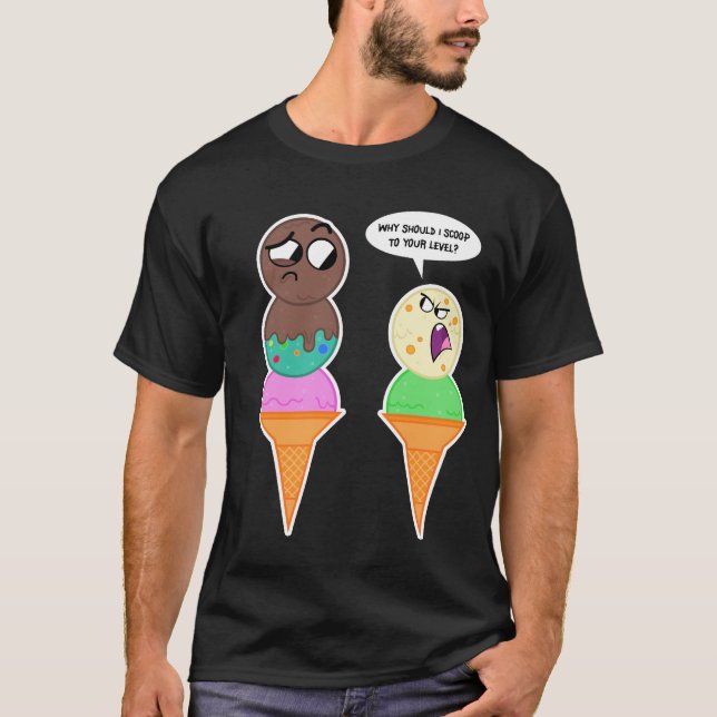 Scoops de crème glacée de Mukpuddy - T-shirt noir (Devant)