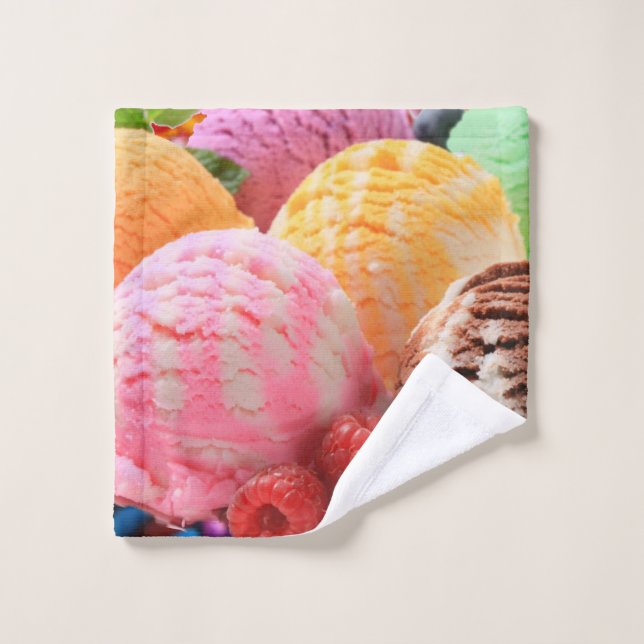 scoops de glaces colorées (Gant de toilette)