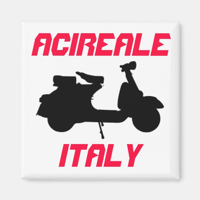 Scooter, Acireale, Italien Magnet (Vorne)