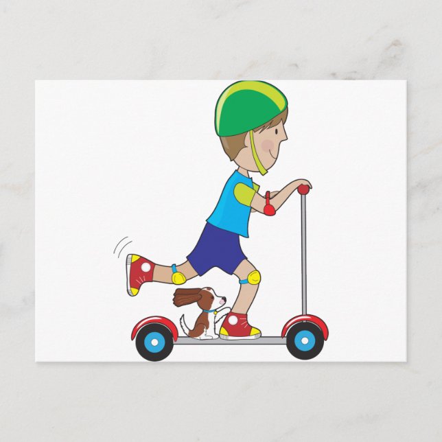 Scooter Boy Postkarte (Vorderseite)