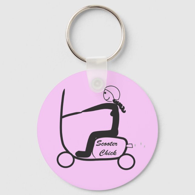 scooter chick keychain schlüsselanhänger (Vorderseite)