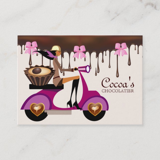 Scooter Chocolatier de carte de visite de chocolat (Devant)
