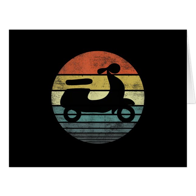 Scooter Driver Gift Funny Retro Classic Motorrad (Vorderseite (Horizontal))