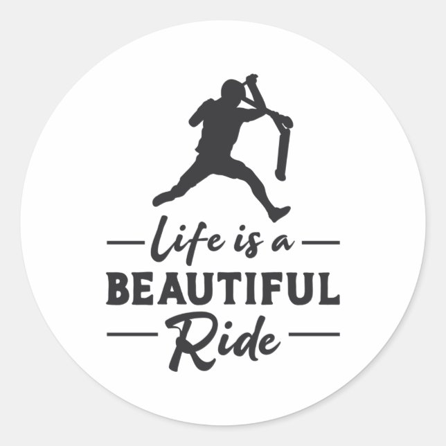 Scooter Driver Life ist ein schönes Rad Retro Runder Aufkleber (Vorderseite)
