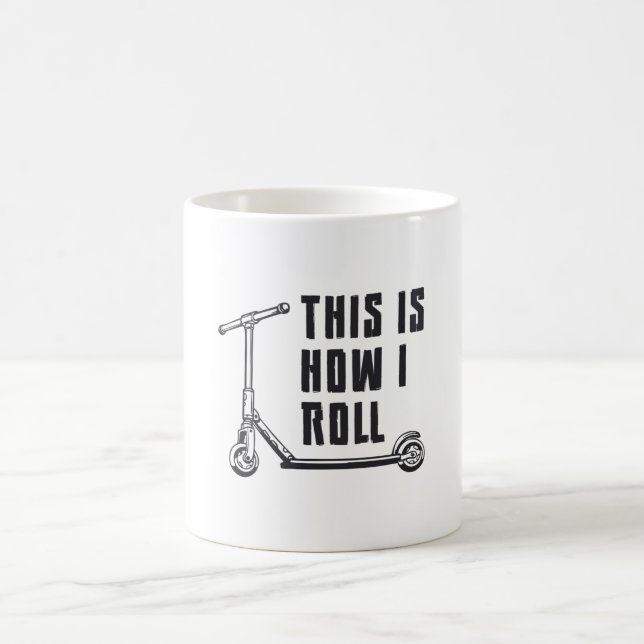 Scooter Driver So Roll ich Stunt Funny Funny Kaffeetasse (Mittel)