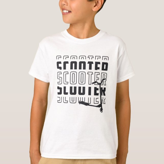 Scooter E-Scooter Escooter Vintag Retro T-Shirt (Vorderseite)