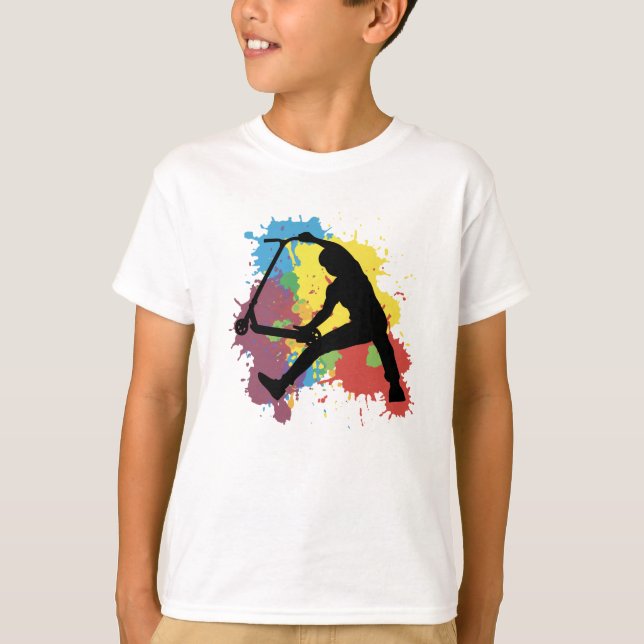 Scooter Freestyle farbenfrohe Fingerspitze T-Shirt (Vorderseite)