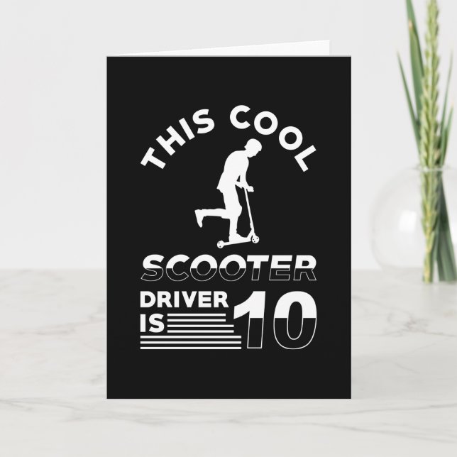 Scooter Geburtstag 10 Jahre alt Karte (Vorderseite)