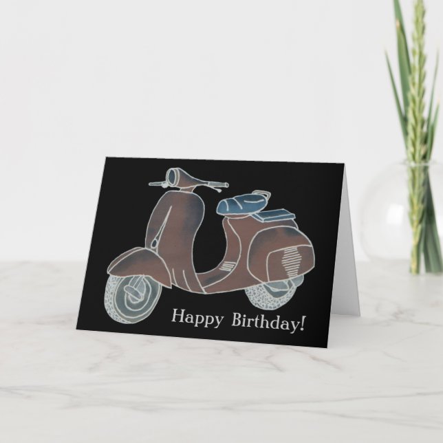 Scooter Greeting Card Karte (Vorderseite)