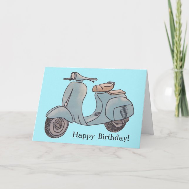 Scooter Greeting Card Karte (Vorderseite)
