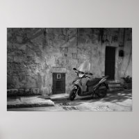 Scooter in Schwarzweiß