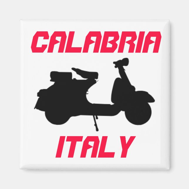 Scooter, Kalabrien, Italien Magnet (Vorne)